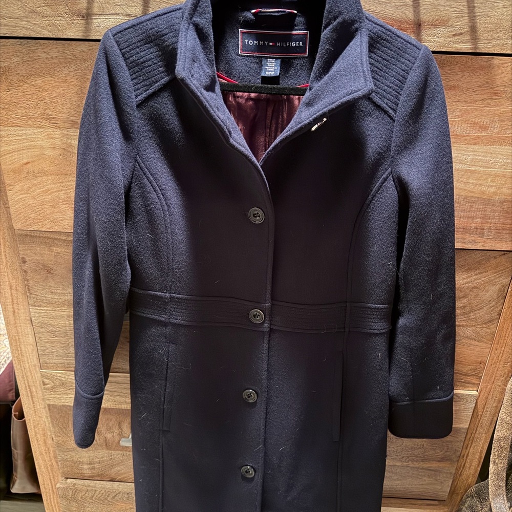 Tommy Hilfiger Lined Wool Coat - Picture 3 of 11